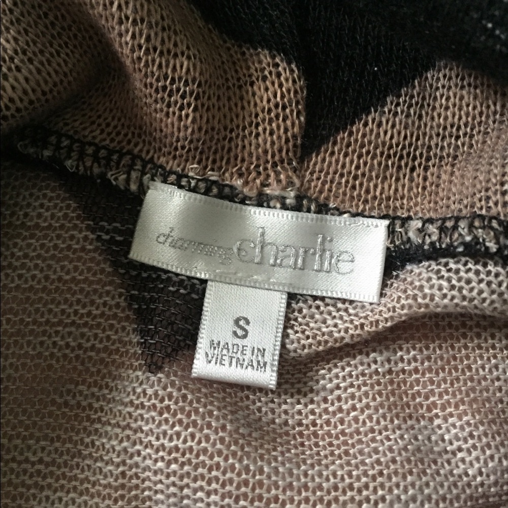 Charming Charlie Black and Tan Chevron Sweater - Picture 5 of 5